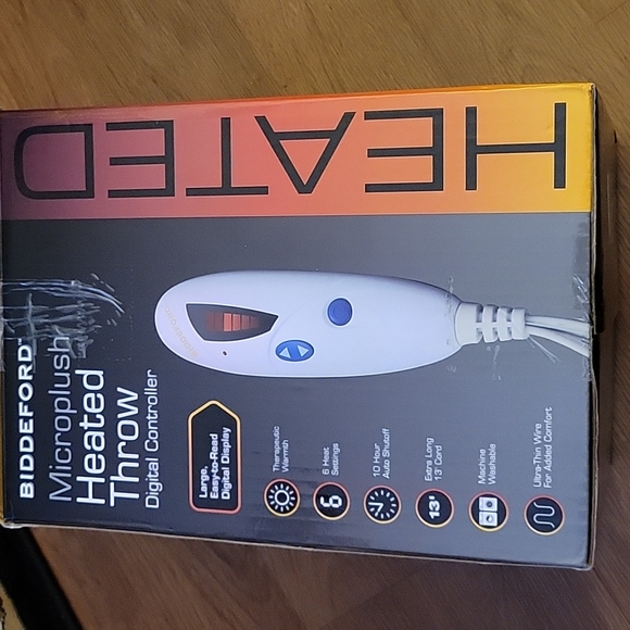 Biddeford Bedding Biddeford Microplush Heated Throw Digital Control Black White Buffalo